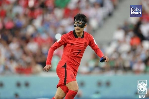 2022년 카타르 월드컵 당시 손흥민 선수. ⓒ대한축구협회