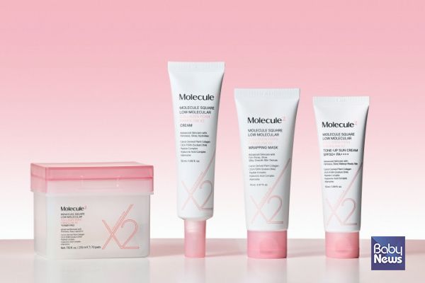 저분자 콜라겐 피디알엔 탄력윤광 스킨케어 라인 4종. ⓒ몰리큘 스퀘어