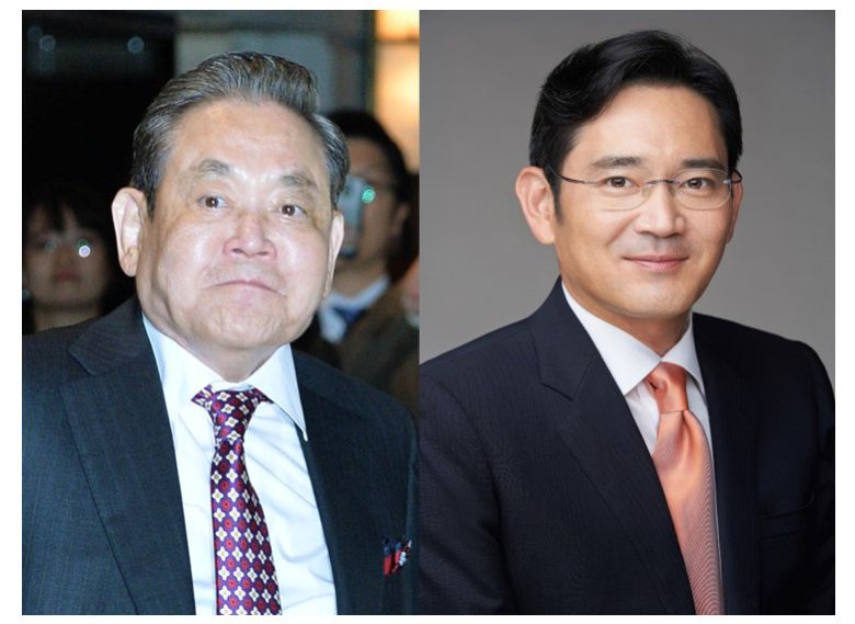 이건희 회장과 이재웅 부회장. 출처=뉴시스