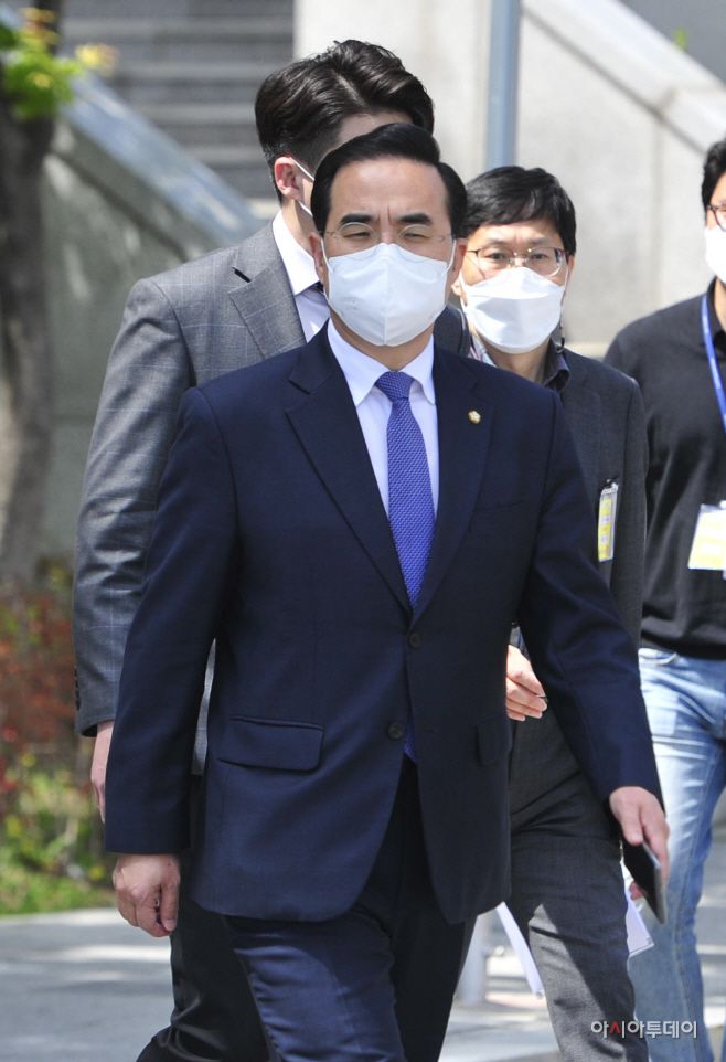 박홍근 더불어민주당 원내대표가 9일 오후 서울 용산구 국방부 청사 이전 현장을 방문하고 있다. /국회사진취재단