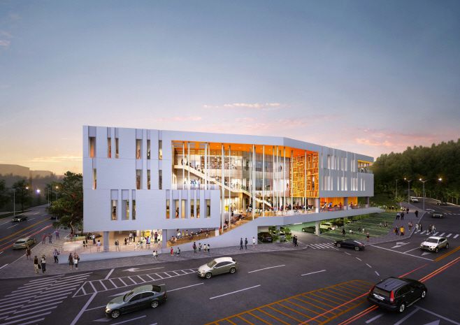 서울 중랑구 면목동 도서관·주차장 복합시설 조감도 /제공=중랑구