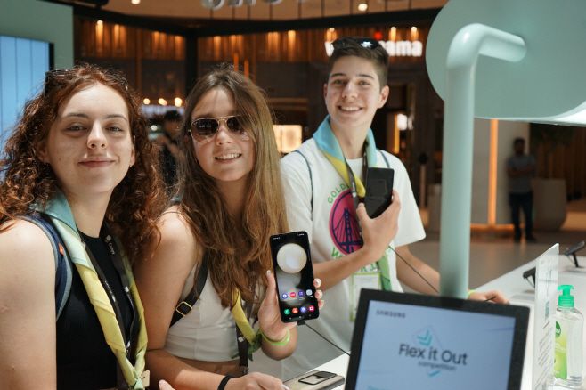 1일 아랍에미레이트 두바이의 '두바이 몰'에 위치한 '갤럭시 익스피리언스 스페이스'./삼성전자