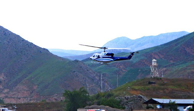 에브라힘 라이시 이란 대통령이 19일 타고 이륙했던 헬리콥터 /로이터연합