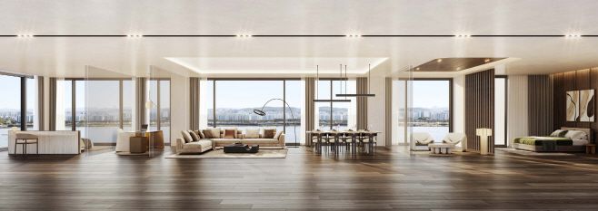 'THE LINE 330' 스카이라인 커뮤니티 내부 평면 모습./HDC현대산업개발