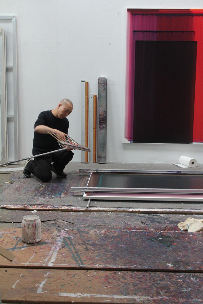 장승택 작가의 작업 모습. /학고재