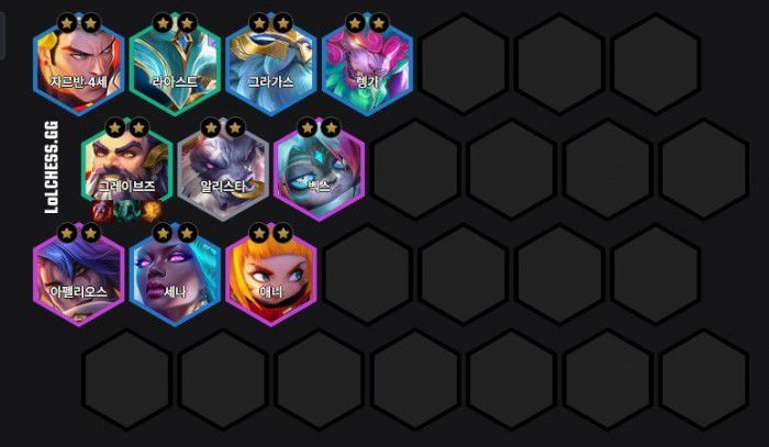 6-7레벨에는 여기 있는 기물들을 적절히 조합해 쓰면 된다. /롤체지지