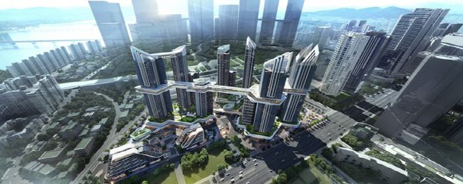 서울 '용산정비창 전면1구역' 재개발 프로젝트 조감도./HDC현대산업개발