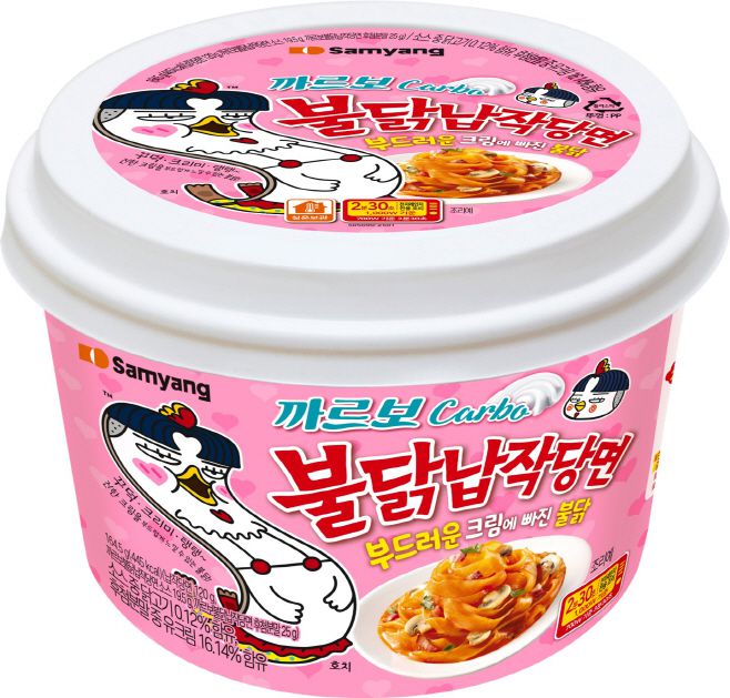 삼양식품이 선보인 까르보불닭 납장당면./삼양식품