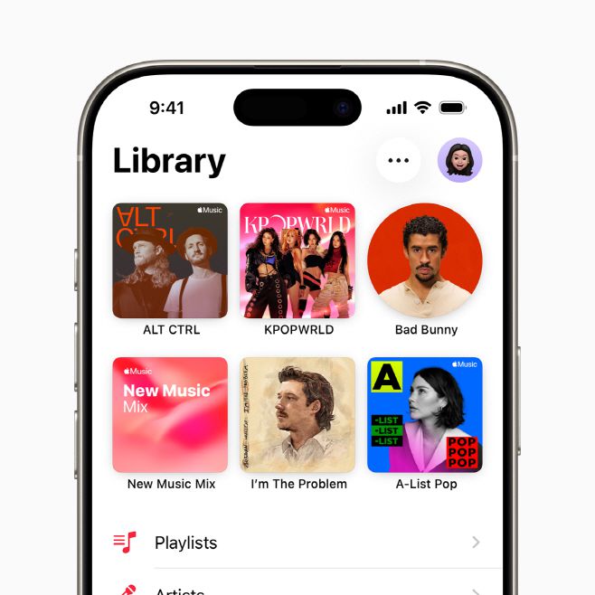 보관함 업데이트 모습./애플뮤직