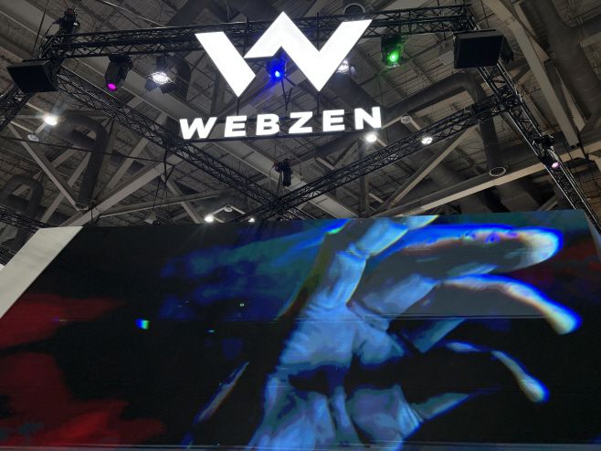 웹젠 부스 전경./제공=김윤희 기자
