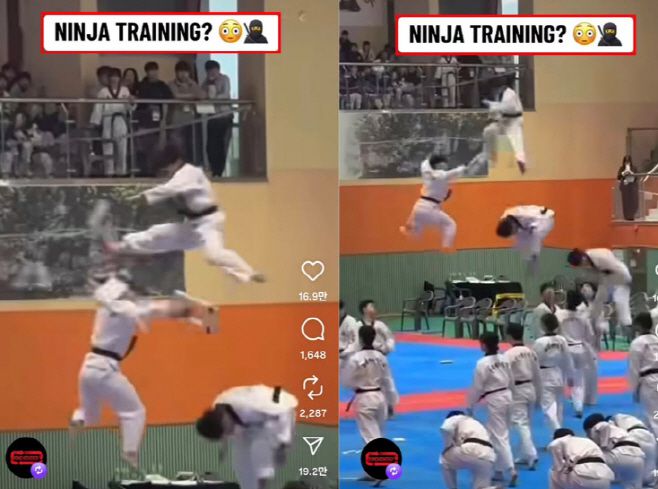 캐나다 스포츠 채널이 태권도 영상을 일본의 닌자로 소개한 영상 캡쳐 /서경덕 교수 인스타