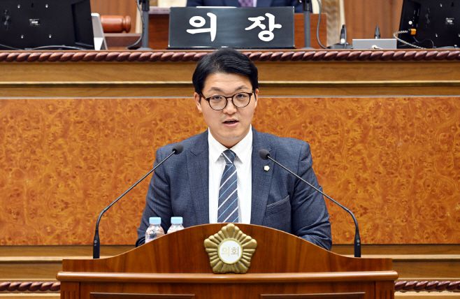 조세일 의정부시의원이 5일 열린 본회의에서 5분 자유발언을 하고 있다./의정부시의회