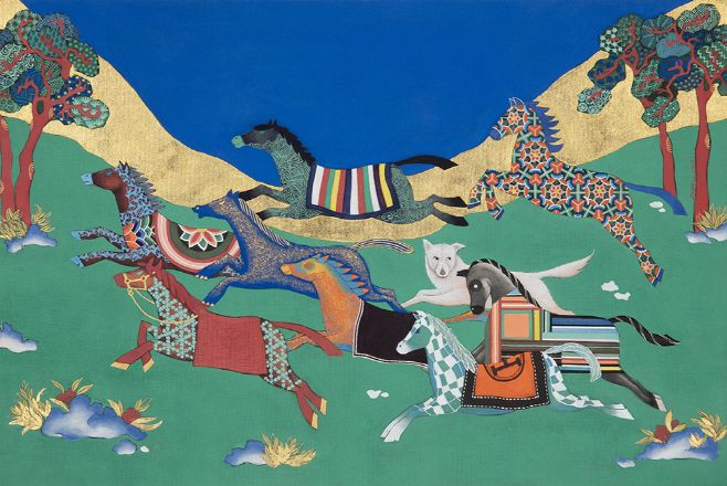 이진아의 '힘찬 마중'. /갤러리 그림손