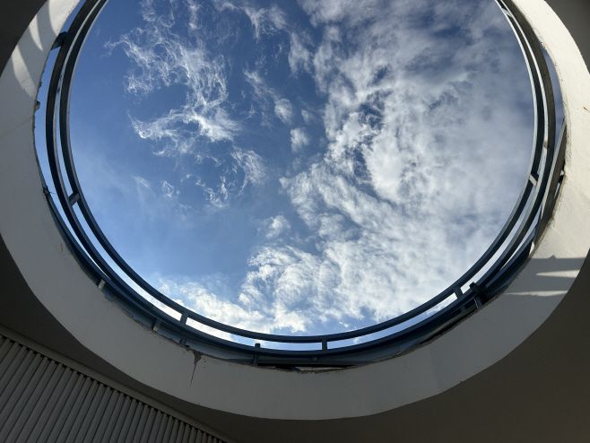 충주시 건지 노을 숲 숙박시설 천장./충주시