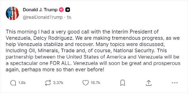 도널드 트럼프 미국 대통령 트루스소셜 화면 캡처