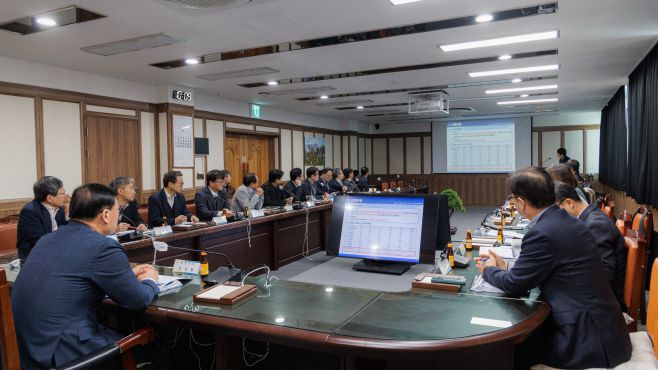 재해복구사업 착수보고회가 열리고 있다. /합천군