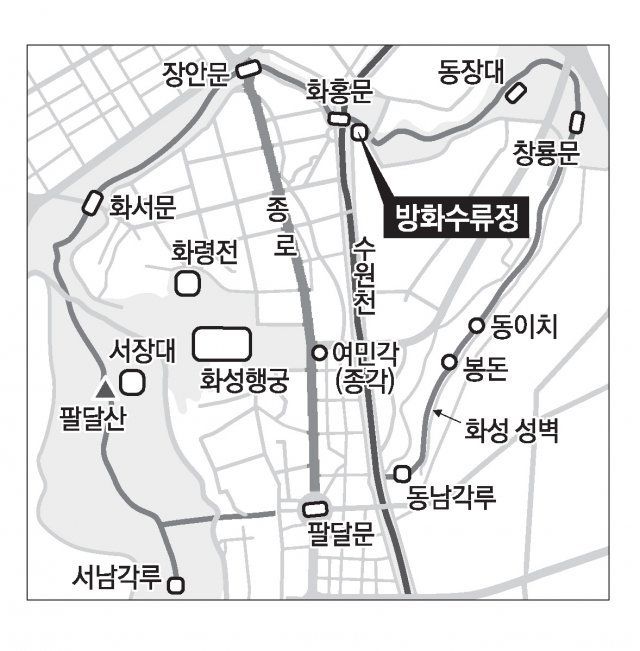 수원화성 지도. 그래픽=강동영 기자