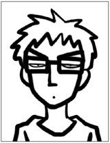 황영찬 작가가 그린 김칸비 작가의 얼굴.