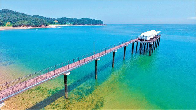 충남 당진시에 위치한 한진지구 해상잔교(SPC 잔교 공법).