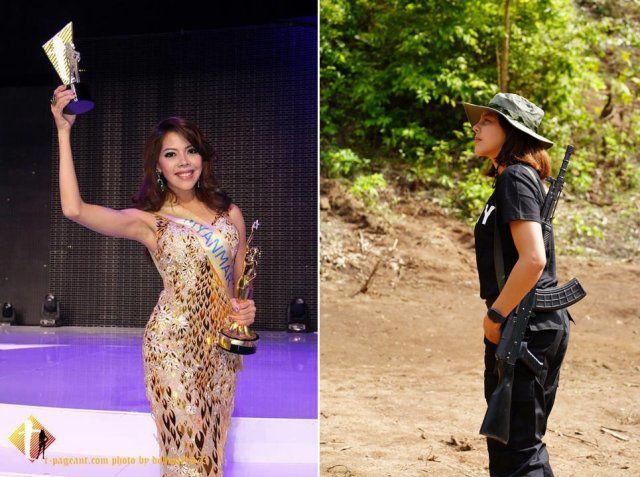 ‘미스 미얀마’ 출신 타 텟 텟. 트위터 갈무리