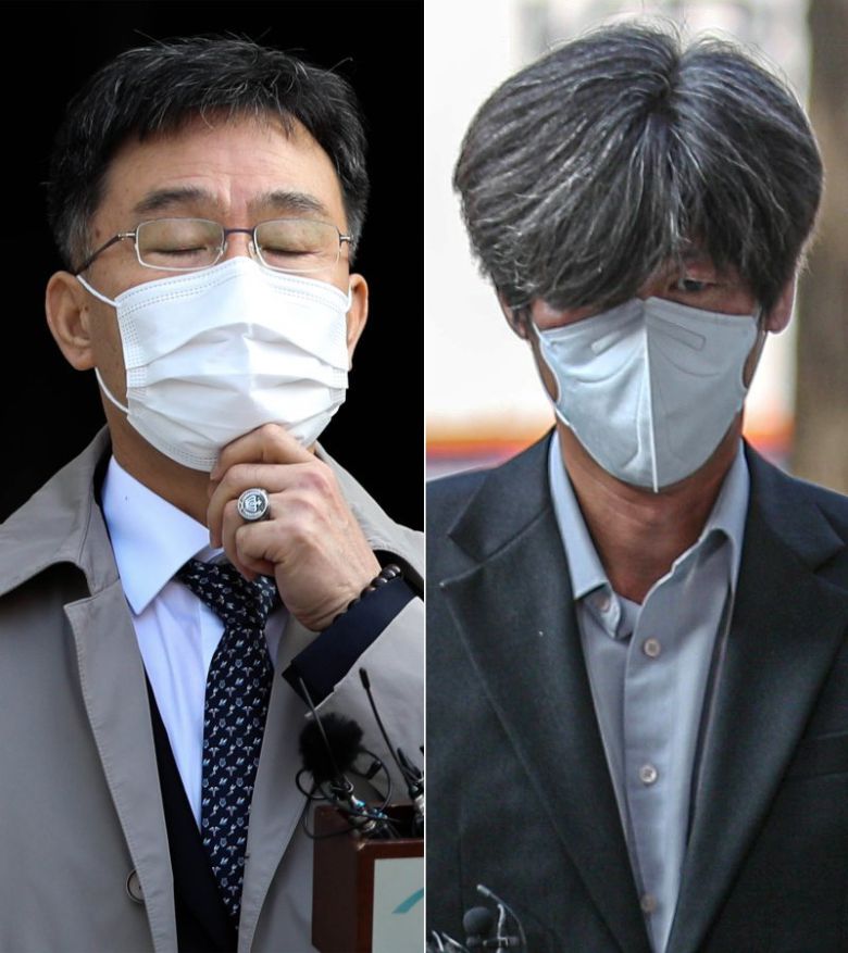 경기 성남시 대장동 개발 특혜 의혹 핵심 인물인 화천대유자산관리(화천대유) 대주주 김만배씨와 천화동인 4호의 소유주 남욱 변호사. 사진 뉴스1