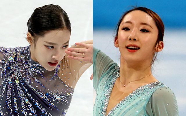 왼쪽부터 유영, 김예림 베이징=뉴시스