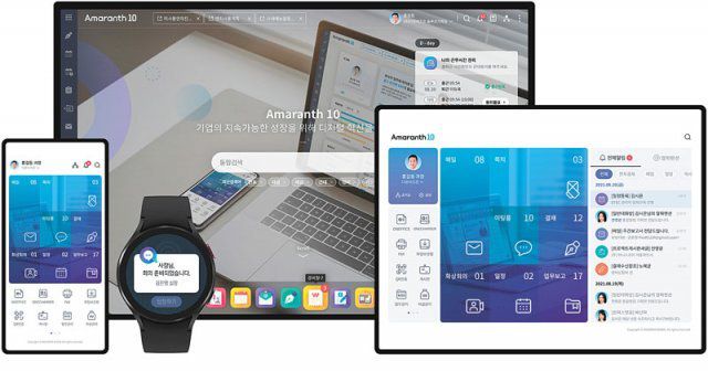 비즈니스 플랫폼 ‘아마란스 10’은 클라우드 서비스형 소프트웨어(SaaS)와 구축형패키지 제품 모두에 쿠버네티스 기술을 적용했다. 더존비즈온 제공