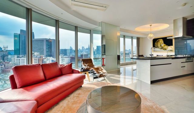 도쿄 미나토구 타워맨션의 거실 모습. 4억2500만 엔짜리 매물. 노무라부동산 홈페이지