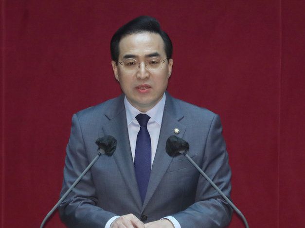 더불어민주당 박홍근 원내대표가 13일 오전 서울 여의도 국회에서  교섭단체 대표연설을 하고 있다. 뉴시스