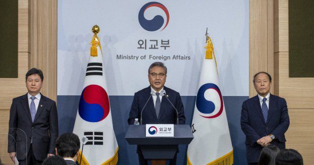 박진 외교부 장관이 6일 오전 서울 종로구 외교부 청사에서 일제 강제동원 피해배상 해법 발표를 하고 있다. 2023.03.06. 사진공동취재단