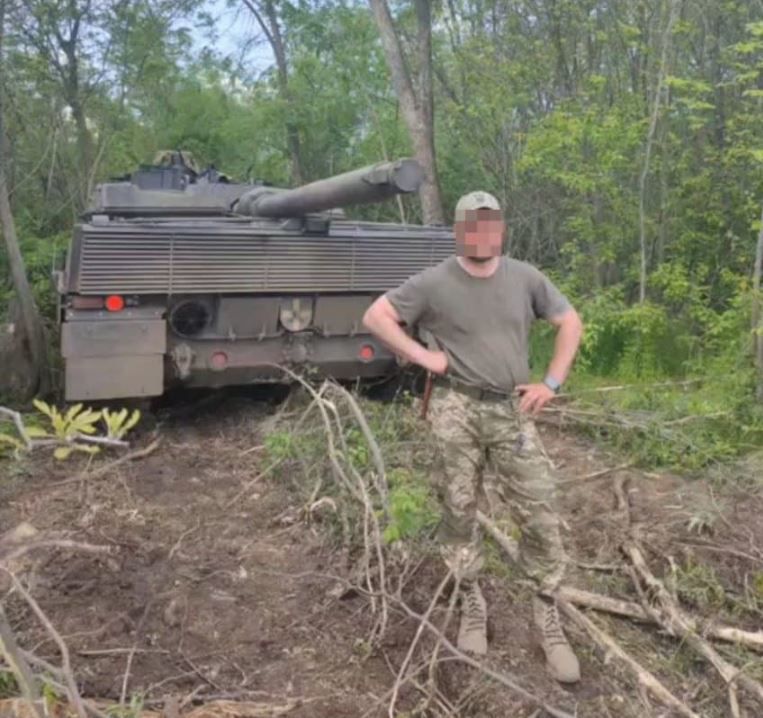 서방이 제공한 레오파드2A4 전차로 우크라이나 본토에서 훈련을 하는 우크라이나군. Petrenko O 텔레그램 캡처