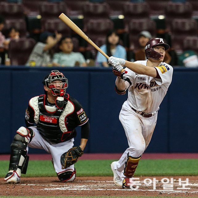 3회말 3점 홈런을 날린 키움 임병욱. 키움 제공