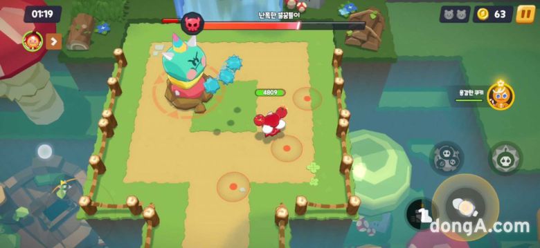 스토리모드에서 만나는 중간보스몬스터의 모습. 데브시스터즈 제공