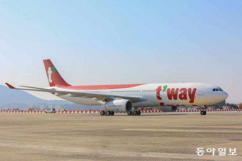 티웨이항공 A330 항공기. 티웨이항공 제공
