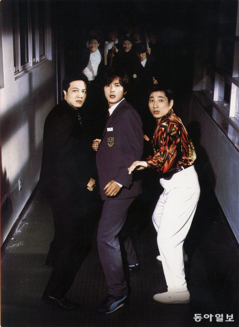 영화 〈두사부일체〉에서 자신의 부하로 나와 인연을 맺었던 정운택(오른쪽)은 정말 친동생 이상으로 챙겼다. 동아 DB