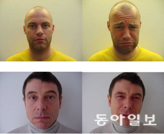 직장에서 눈물을 흘리는 남녀에 관한 인식 연구에서 사용된 남성들의 사진. 유럽 사회심리학회지