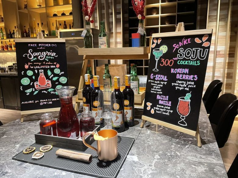 한식당 ‘우리’(Oori)에서 판매하는 소주. 이혜원 동아닷컴 기자 hyewon@donga.com