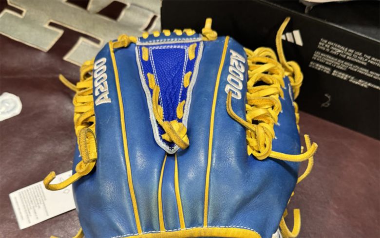 세인티어는  양손에 번갈아 가며 끼울 수 있도록 특수 제작한 글러브를 사용한다. 사진 출처 MLB닷컴