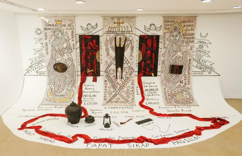 국립현대미술관 서울 전시 ‘접속하는 몸: 아시아 여성 미술가들’ 출품작. 이멜다 카지페 엔다야의 ‘돌봄을 이끄는 이들의 자매애를 복원하기’. 국립현대미술관 제공