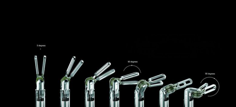 사람 손의 움직을 100% 구현해 낸 아티센셜 집게 부분의 움직임.