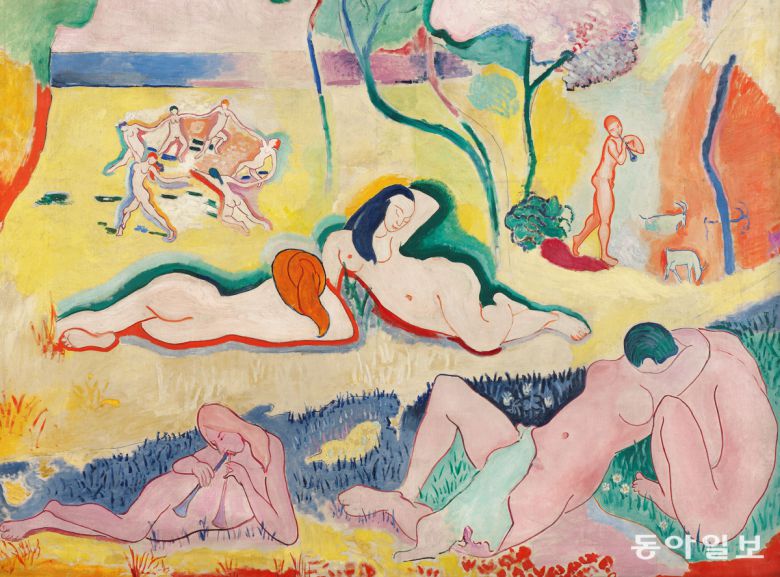 앙리 마티스, 삶의 기쁨(Le bonheur de vivre) 일부.  미국 필라델피아 반스 재단 제공.