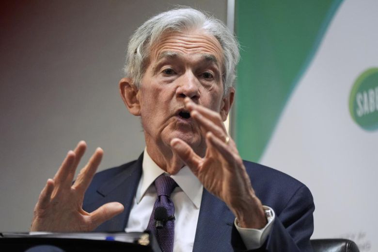 제롬 파월 미국 연방준비제도 의장이 4일(현지 시간) 미국 버지니아주에서 열린 공개 연설에서 발언하고 있다. 버니지아=AP 뉴시스