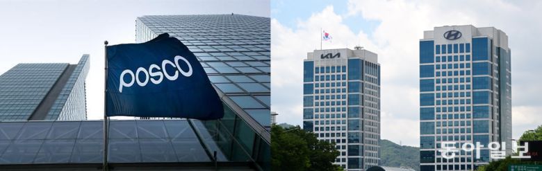 포스코그룹과 현대자동차그룹 사옥 전경. 동아일보DB