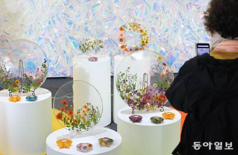 ‘숨 쉬는 실내정원’은 전시관 내부 벽면을 활용한 약 20m 수직 정원과 공간별 테마를 가진 열린 수평 정원으로 구성돼 열대우림 분위기를 연출했다. 고양=전영한 기자 scoopjyh@donga.com