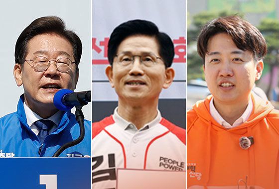 (왼쪽부터) 이재명 더불어민주당·김문수 국민의힘·이준석 개혁신당 대통령 후보. 뉴스1