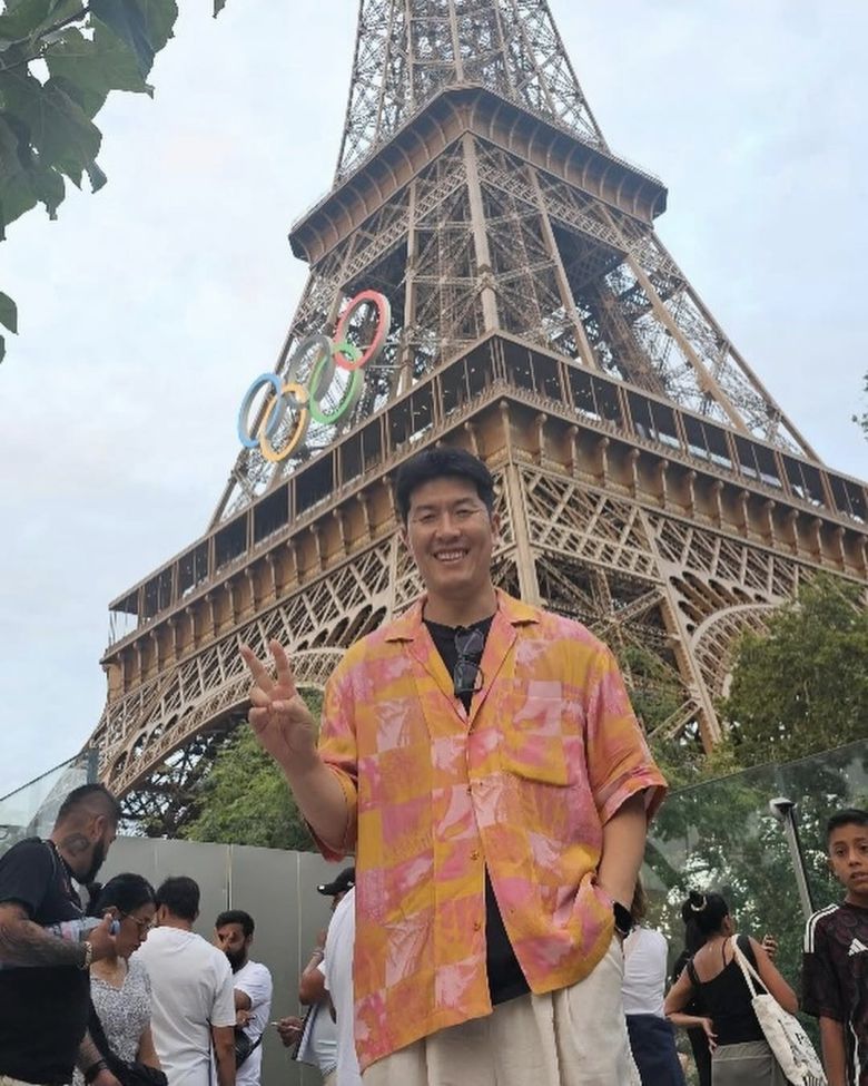 ‘방송인’으로도 왕성하게 활동중인 김병현이 지난해 파리올림피 때 에펠탈 앞에서 포즈를 취했다. 김병현 인스타그램