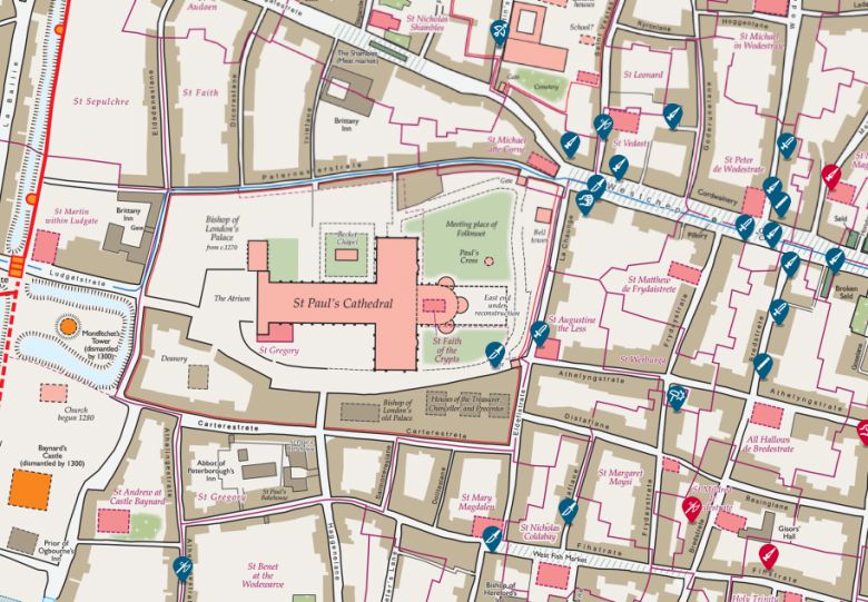 14세기 런던의 살인사건을 기록한 케임브리지대 ‘중세 살인 지도’에는 존 포드 피살 사건이 포함되어 있으며, 이 사건은 귀족 여성의 사주로 벌어진 계획적 암살 사례로 분석됐다. (사진=University of Cambridge)
