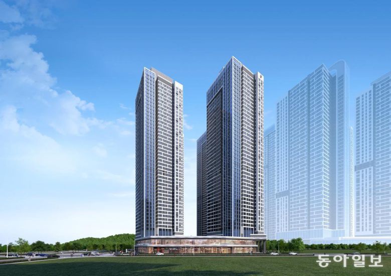 청라국제업무단지 ‘청라 피크원 푸르지오’ 주경 투시도. ㈜청라스마트시티 제공