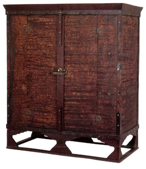 백제 의자왕이 일본에 하사했을 가능성이 제기되는 ‘적칠문관목주자(赤漆文灌木厨子)’도 주요 핵심 보물이다. 일본 나라국립박물관 제공