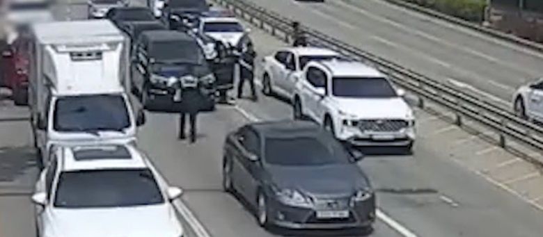 체포되는 운전자. 의정부경찰서 제공